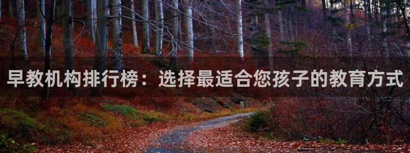 天顺娱乐主管是谁：早教机构排行榜：选择最适合您孩子的教育方式