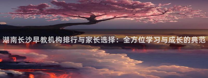 天顺娱乐地址：湖南长沙早教机构排行与家长选择：全方位学习与成长的典范