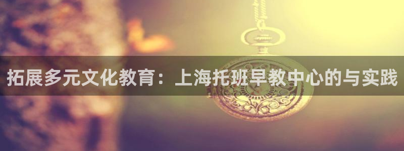 天顺娱乐_ c招a商77130：拓展多元文化教育：上海托班早教中心的与实践