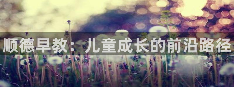 天顺娱乐信锻74ooo5恐：顺德早教：儿童成长的前沿路径