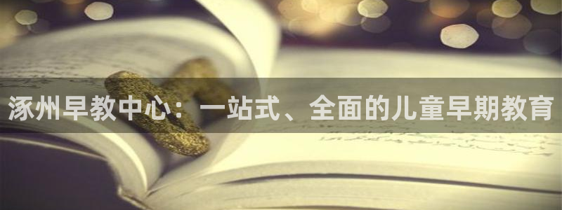 天顺娱乐叵33300：涿州早教中心：一站式、全面的儿童早期教育